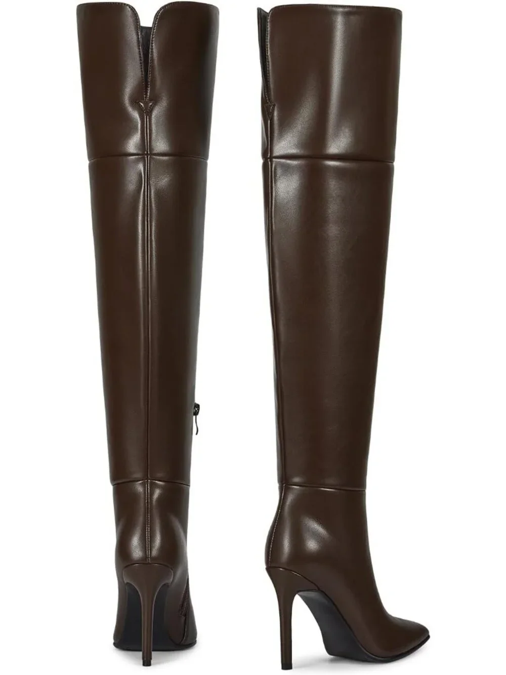 Women's Chocolate High Heel Over the Knee Boots Comfortable Stiletto Heels